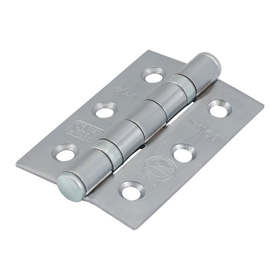 image 1 of Timco - Grade 7 Fire Door Hinges - Satin Chrome (Size 76 x 51 x 2.2 - 2 Pieces)