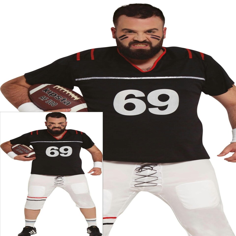 image 1 of Fancy Dress Child Quarterback Black White - 5-6 Years
