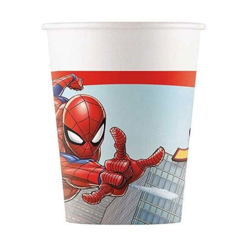 Spider-Man Crime Fighter Marvel Paper Cups 200ml - Pack of 8