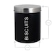 image 3 of Harbour Housewares Round Metal Kitchen Biscuit Tin - Black