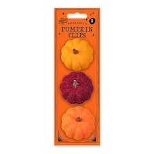 Assorted Autumnal Felt Decorative Pumpkins Clips - Pack of 3