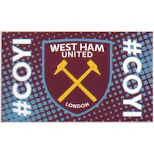 West Ham United FC COYI Flag - Claret Red/Sky Blue - One Size