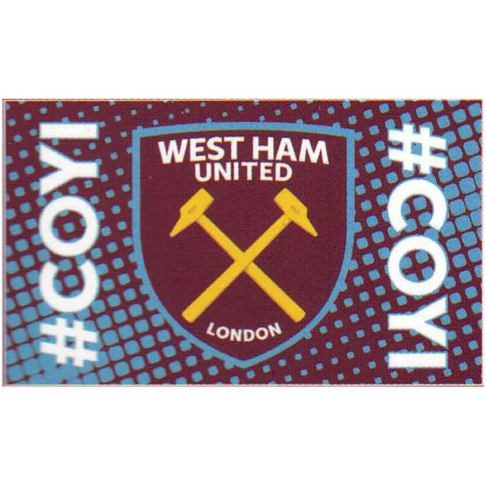 West Ham United FC COYI Flag - Claret Red/Sky Blue - One Size