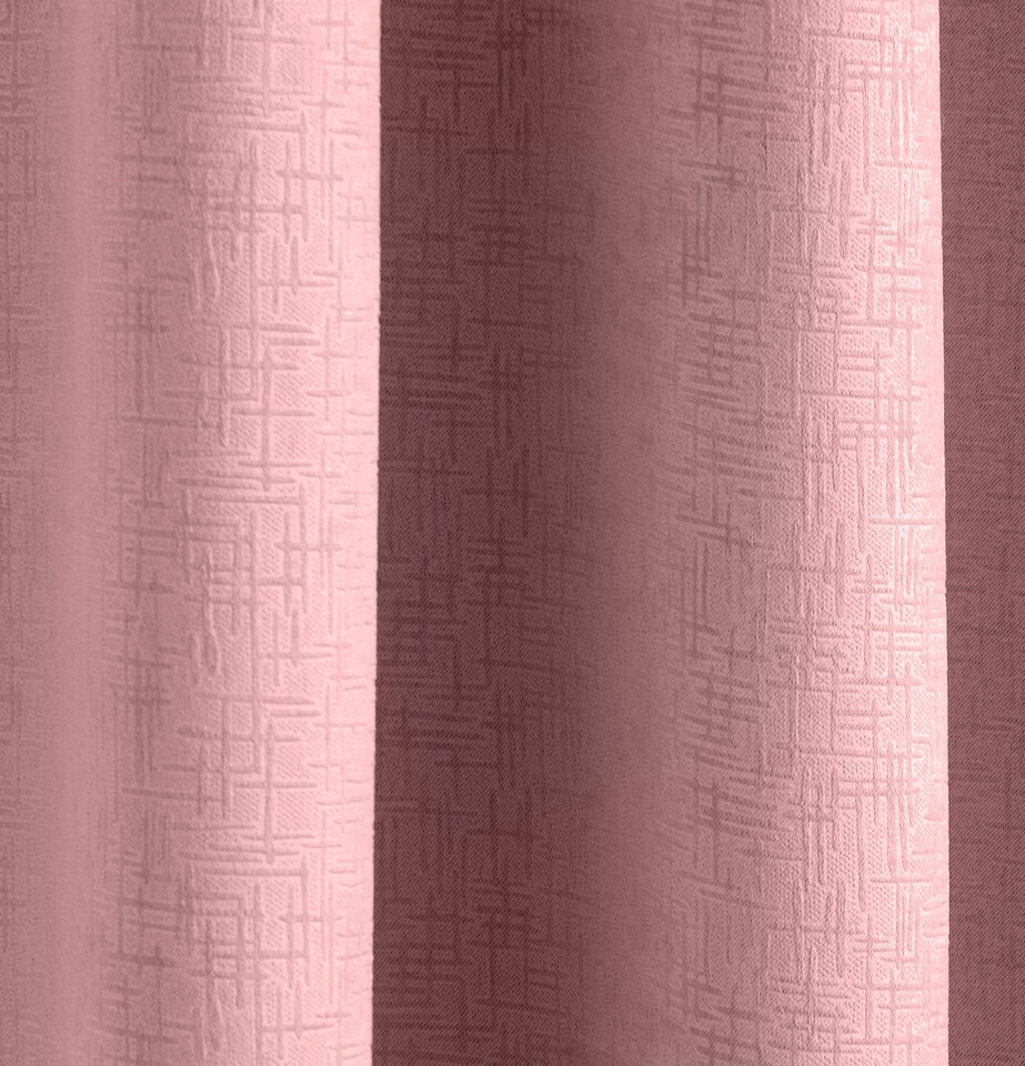 image 1 of Enhanced Living Vogue Blush Pink 90 x 72 inch (229x183cm) Eyelet Thermal Noise reducing Dim Out Curtains (PAIR) | Pink | Blush | 2