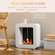 image 3 of HOMCOM Wall Mounted Ethanol Fireplace, Bioethanol Heater Stove Fire with 1L Tank, 2.5 Hour Burning Time, 48 x 48 cm, White