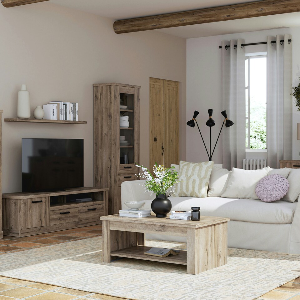 image 1 of Corona Rising Coffee Table in Tabak Oak