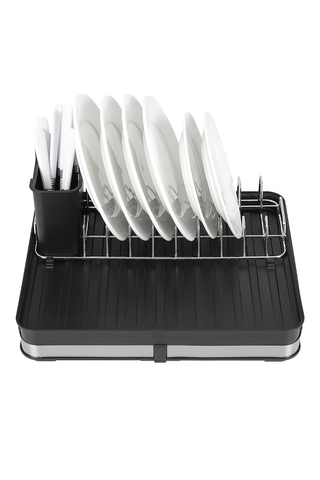 image 1 of Living and Home Expandable Dish Drainer Rack for Kitchen