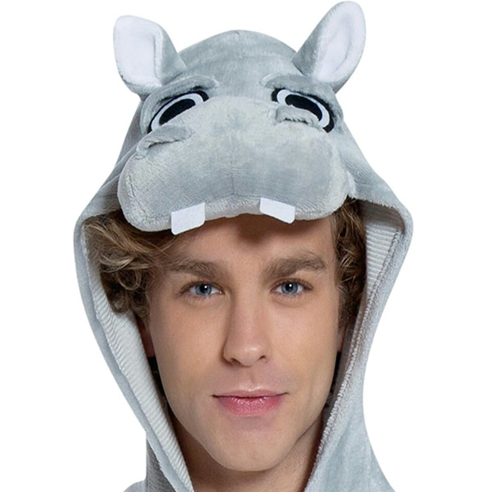 image 1 of Fancy Dress Adult Pyjama Hippopotamus - M