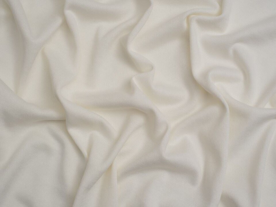 Minerva Core Range Cream Melange Sweater Knit Stretch Fabric for Dressmaking, 150cm / 59" Wide - per metre