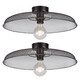image 1 of Set of 2 Cassidy - Large Black Mesh Ceiling Flush Lights | Black | 2