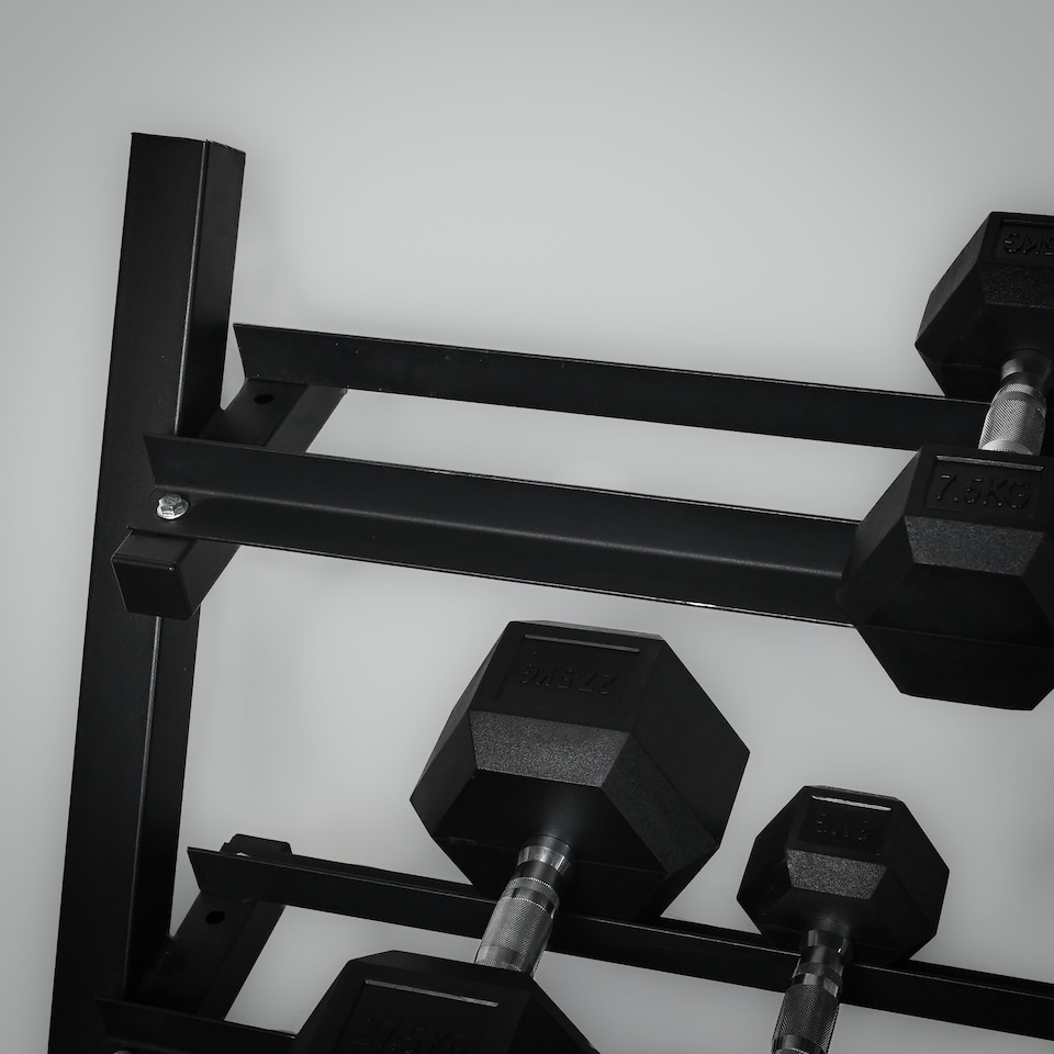 image 1 of GYM SETS 3Tier Dumbbell Storage Rack- (1 Rack | 25-35kg | 25 / 27.5 / 30 / 32.5 / 35kg / Upgraded Home Bench | +£60)