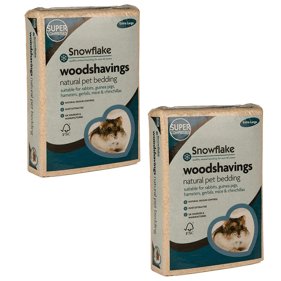 image 1 of 3 Bags Extra Large 7.5kg Animal Pet Bedding Wood Shavings With Odour Control Pet Bed For Hamsters