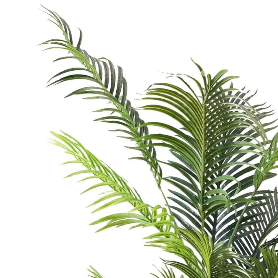 image 1 of 160cm Artificial Palm Tree with 15 Leaves in White Pot