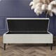 image 2 of Paris Plain 180cm Ottoman Storage Bench - Plush Velvet Shoe Bench - Cream Upholstery Footstool with Storage