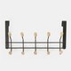 image 4 of OHS Over Door 10 Hooks Coat Hanger Wood Organiser Space Saving Home Storage Rail