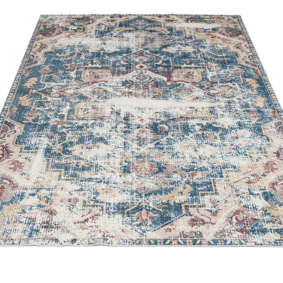 image 1 of KUKOON Washable & Non Slip Distressed Vintage Area Rug 80cm x 150cm