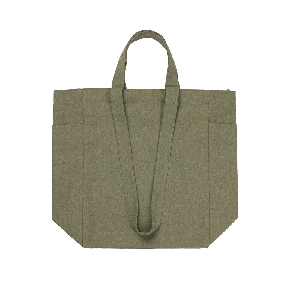image 1 of Vinga Hilo Aware Recycled Canvas Zipped Tote Bag - Green - One Size Green