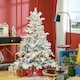 image 2 of HOMCOM 5 Ft Artificial Christmas Tree with Realistic Snow Branches, LED Lights
