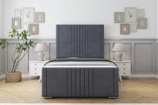 Sloomy Harrington Steel Plush Bed Frame With Mattress With 50" Upholstered Headboard 3' Single