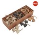 image 1 of Hill Interiors Wooden Heart Hanging Ornament (Pack of 90) - Brown/Black - One Size