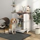 image 7 of PawHut Dog Feeding Station with Storage, Pet Feeding Station with Dog Bowls White | 80H x 60W x 35D cm
