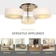 image 5 of HOMCOM Acrylic Lamp Ceiling Light Pendant Chandelier with 3 Lights Chrome Finish