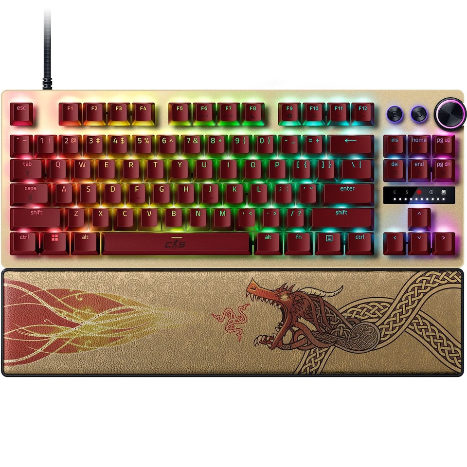 Huntsman V3 Pro Tenkeyless Counter-Strike 2 Dragon Lore - Analogue optical TKL e-sports PC keyboard without numeric keypad - Snap Tap - Rapid Trigger - QWERTY US layout | Dragon Lore
