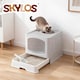 image 9 of Skylos Cat Litter Box Foldable Entry Top Exit Anti Tracking Cat Litter Tray
