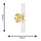 image 8 of ValueLights Canya Pair Gold 2 Way IP44 Frosted Glass Wall Lights & Bulbs | Gold