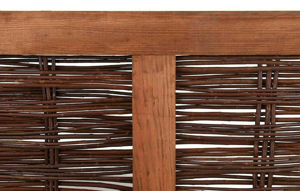 image 1 of Primrose Willow Hurdle Fence Panel Framed Handwoven 6ft x 6ft