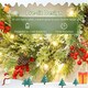 image 4 of HOMCOM 60 cm Prelit Christmas Wreath, Door Wreath with Realistic Branches