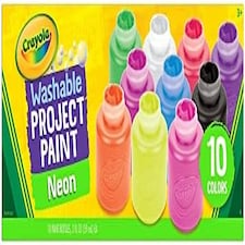 Crayola Washable Neon Kids Paint Set 10 Colours