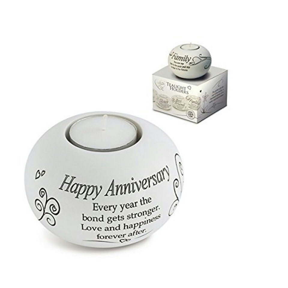 Said with Sentiment Tealight Holder - Happy Anniversary N/A