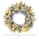image 7 of HOMCOM 60cm Flocked Christmas Wreath with Lights Pine Cones Berries Green