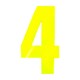 image 1 of Securit No 4 Hi-Vis Bin Number - Yellow - One Size
