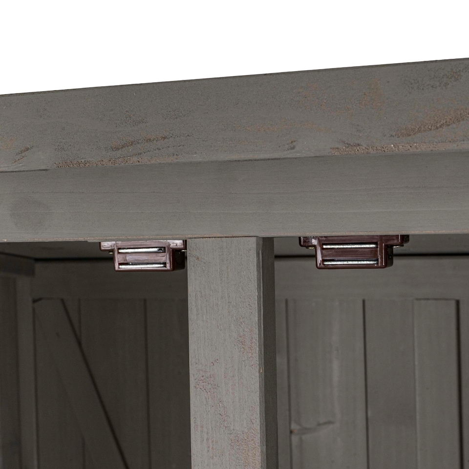 image 1 of Tall Garden Wooden Storage Shed Grey