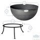 image 3 of Harbour Housewares 60cm Steel Fire Pit - Outdoor Garden Patio Fire Bowl Brazier Heater Stove for Wood Log Charcoal Burning