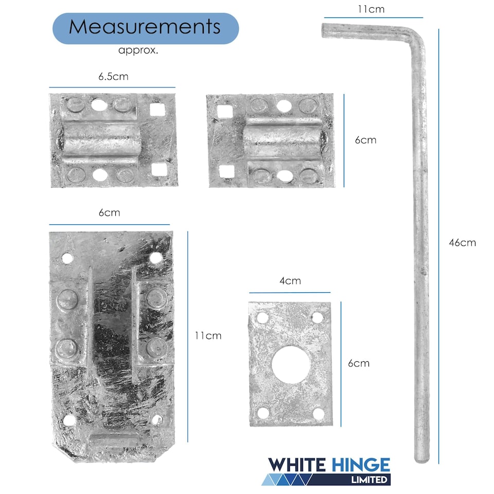 image 1 of Long 18" Galvanised Drop Bolt | Garage/Gate/Door Lock Silver
