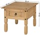 image 4 of Mercers Furniture Corona 1 Drawer Lamp Table Coffee End Unit Solid Wood Pine with Mexican Styling Wooden