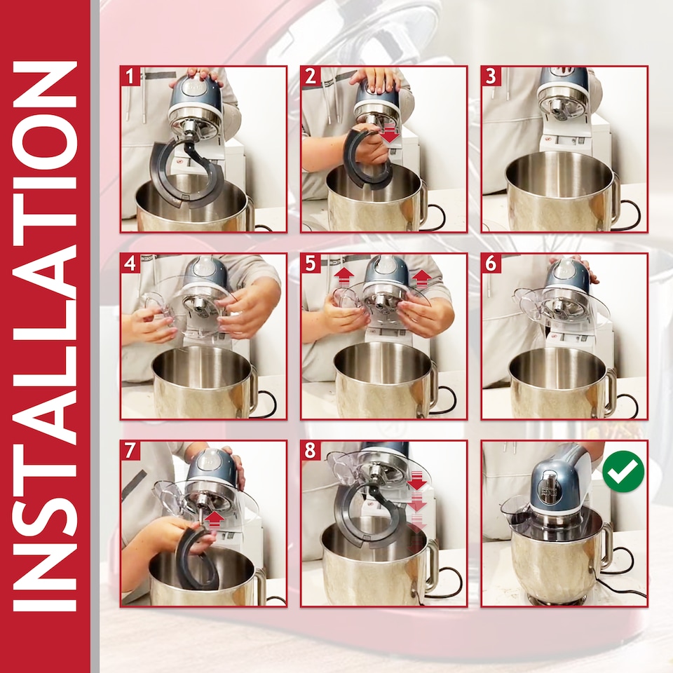 image 1 of SPARES2GO Splash Guard for Kenwood KMIX KMX75 KMX750 KMX754 KMX76 KMX760 KMX77 KMX770 Stand Mixer