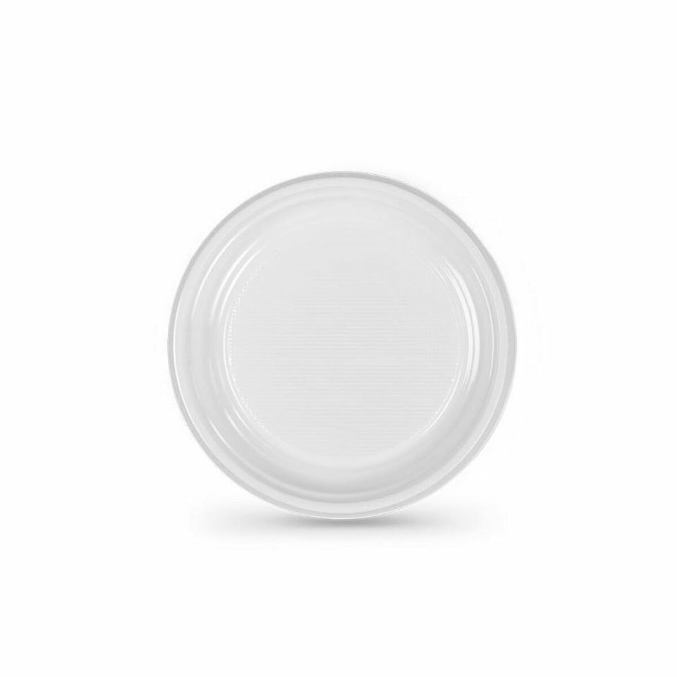 image 1 of Set of reusable plates Algon White Plastic (6 Units) N/A