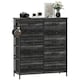 image 1 of HOMCOM Fabric Chest of Drawers, 10 Drawer Dresser for Bedroom, Black | Black