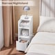 image 6 of Yaheetech Narrow Nightstand with Drawer-White | White | White | 25 cm W × 30 cm D × 65 cm H | 1