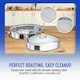 image 3 of Stainless Steel Roasting Oval Pan Tray Set with Removable Rack Cooking Baking Sturdy Handles - Size 32 cm N/A