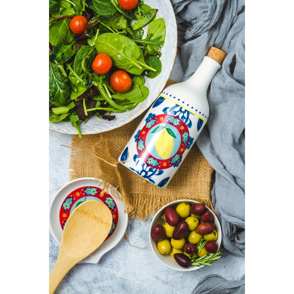 image 1 of KitchenCraft Ceramic Oil and Vinegar Bottle Set 500ml