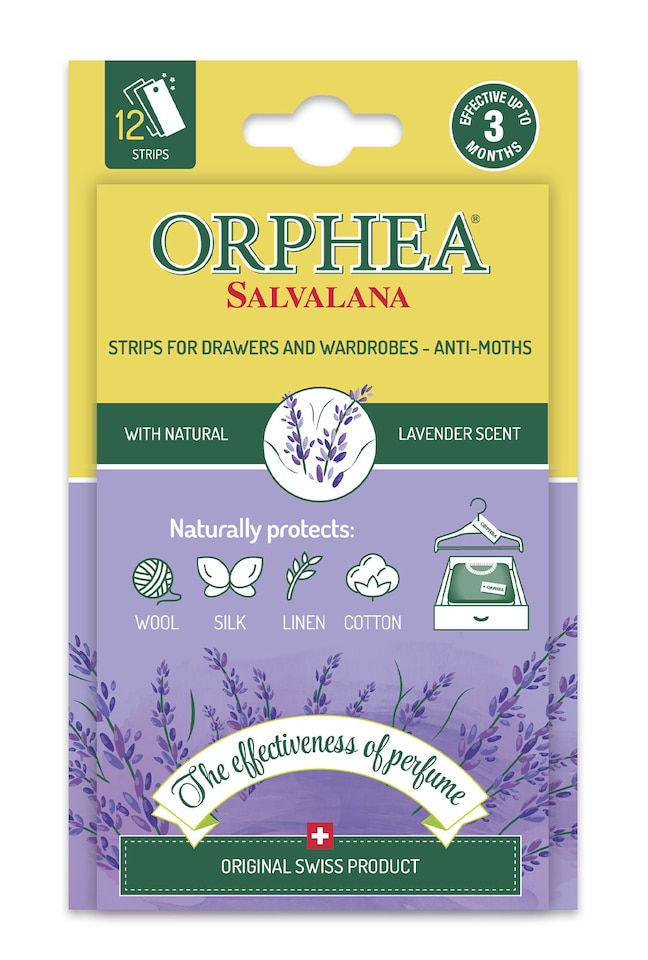 image 1 of Caraselle Orphea Anti Moth Strips - Lavender Scent (12 pack)