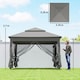 image 5 of Outsunny 3 x 3m Pop Up Gazebo, Doubleroof Garden Tent with Netting and Carry Bag, Party Event Shelter for Outdoor Patio, Dark Grey