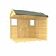 image 2 of 8 x 8 Feet Apex Summer Shed - Wood - L243 x W231 x H217 cm | Brown