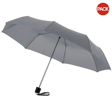 Bullet 21.5in Ida 3-Section Umbrella (Pack Of 2) - Grey - 24 x 97 cm