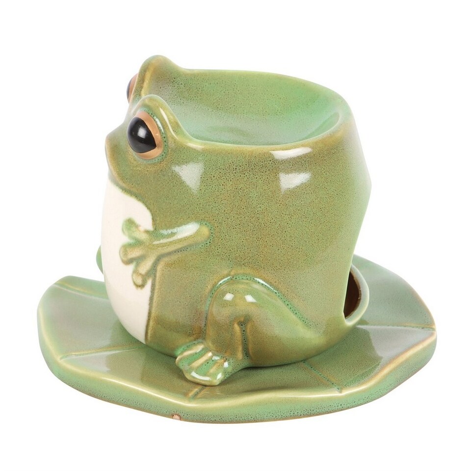 image 1 of Something Different Enchanted Forest Frog Oil Burner | Green | Green | One Size | 1